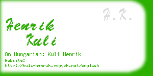 henrik kuli business card